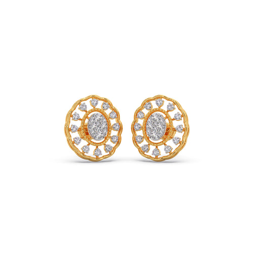 The Daisy Cluster Diamond Stud Earrings