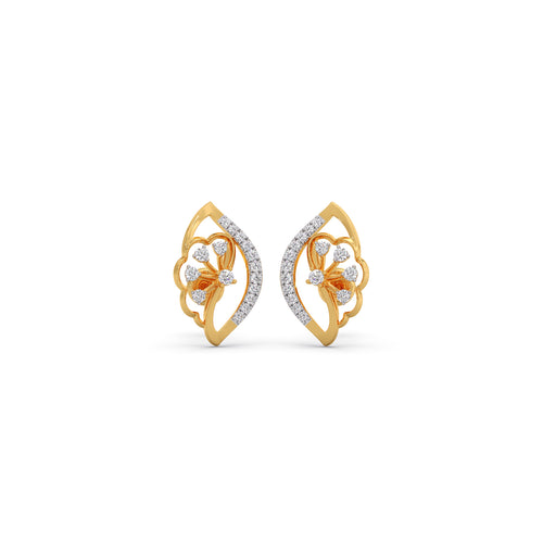 Petalix Round Diamond Stud Earrings