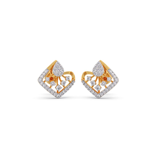 Angular Grace Diamond Studs Earring