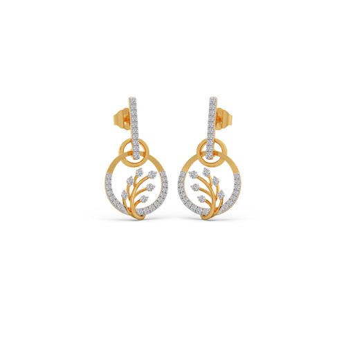 Willow Breeze Diamond Dangle Earrings
