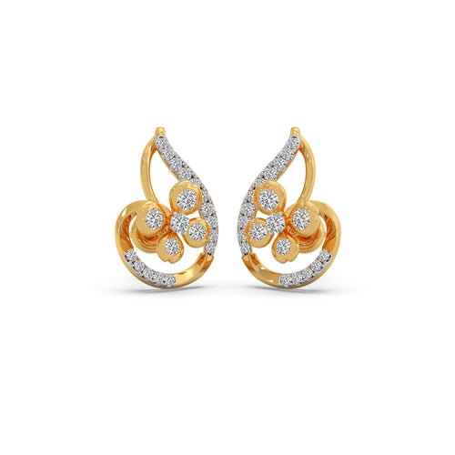 Helix Bloom Diamond Studs Earring