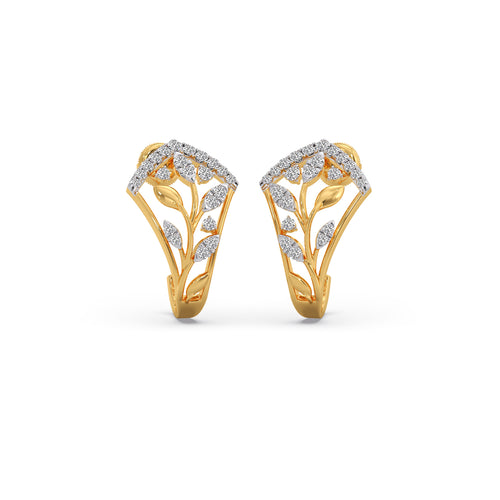 Gilded Trellis Diamond J-Bali Earrings