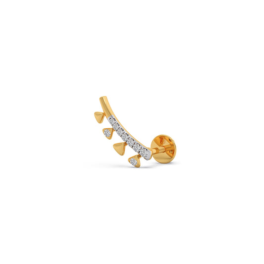 Cyme Diamond Crawler Earrings - Yellow