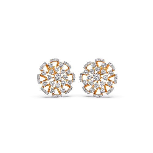 Solstice Cluster Diamond Stud Earrings