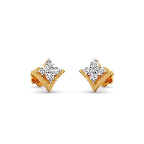 Mini Mosaic Diamond Stud Earrings