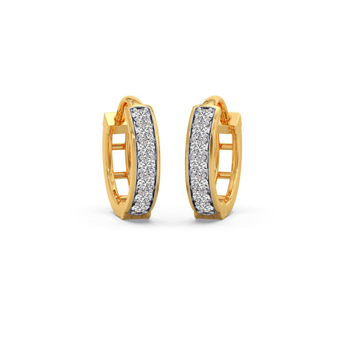 Lumiere Round Diamond Hoop Earrings