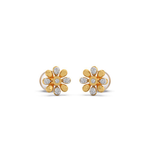 Eternal Daisy Diamond Stud Earrings