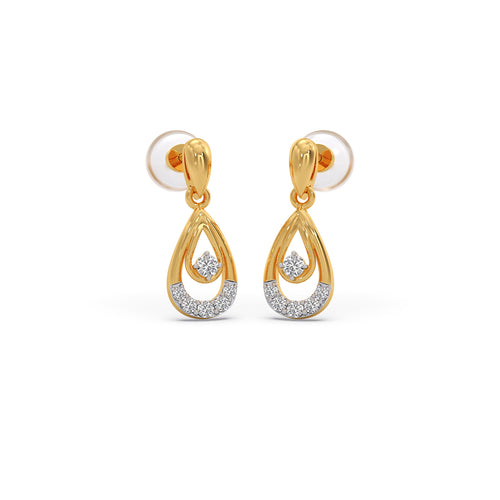 Astra Teardrop Diamond Dangle Earrings