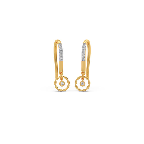 Graceful Swing Diamond Drop Earrings