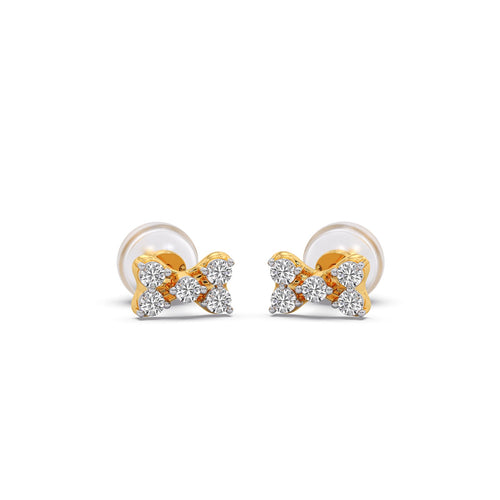 Mini Bow Diamond Kid's Earrings