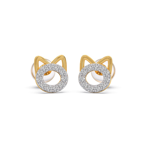 Little Kitty Diamond Kid's Earrings