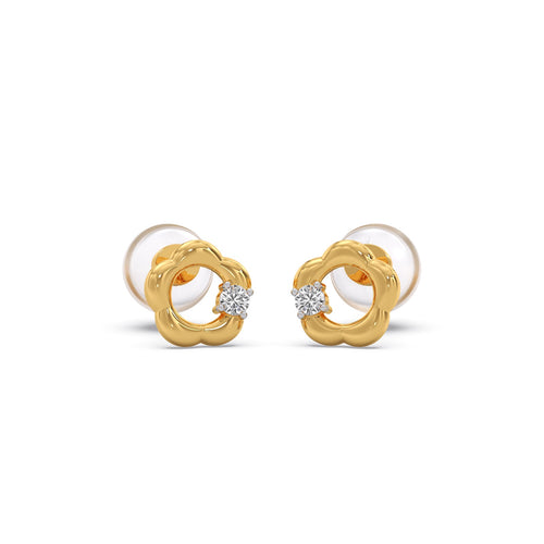 Happy Flower Diamond Kid's Earrings