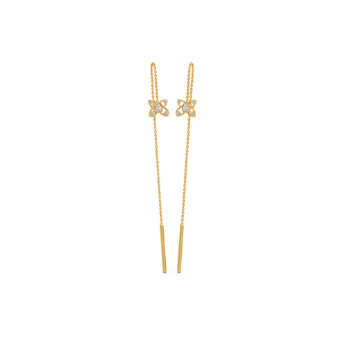 Butterfly Diamond Sui Dhaga Earrings