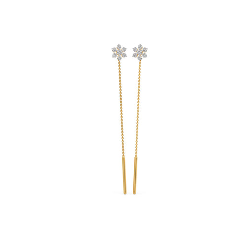 Nakshatra Cluster Diamond Sui Dhaga Earrings