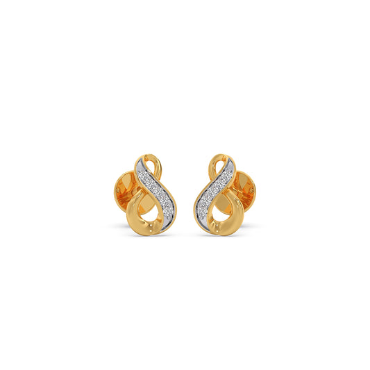Eternal Gleam Diamond Stud Earrings - Yellow