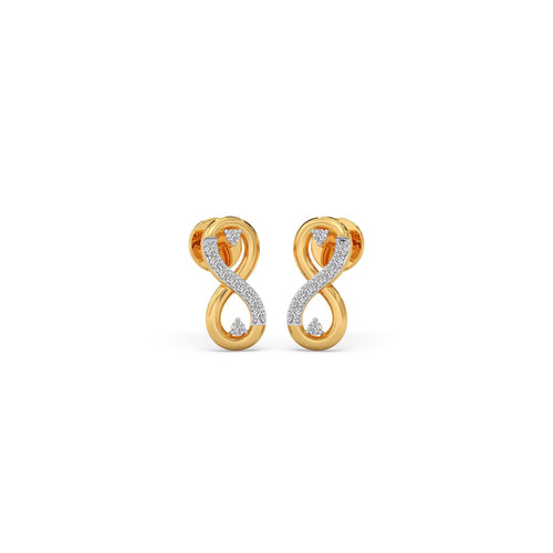 Infinity Luxe Diamond Stud Earrings