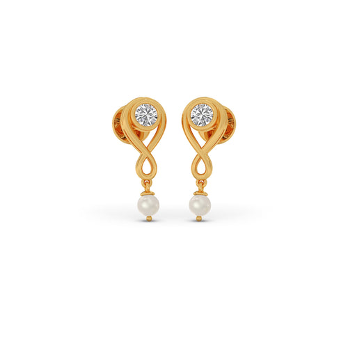 Infinity Grace Pearl Drop Earrings