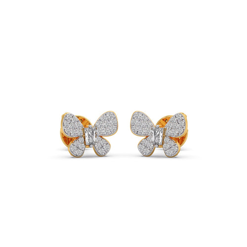 Butterfly Bliss Diamond Stud Earrings