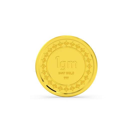 1gm 24kt Pure Gold Coin - Yellow
