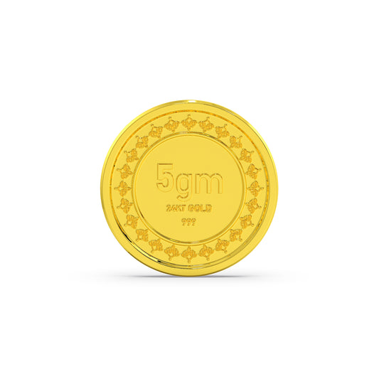 5gm 24kt Pure Gold Coin - Yellow