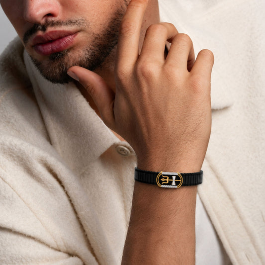 Iconic Shiva Diamond Men's Bracelet - MH_AI
