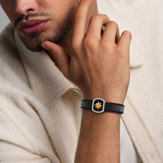 Stellar Halo Diamond Men's Bracelet - MH_AI
