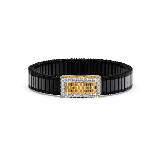 Strata Diamond Men's Bracelet - Yellow