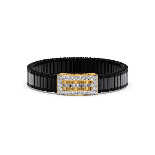 Strata Diamond Men's Bracelet - Yellow
