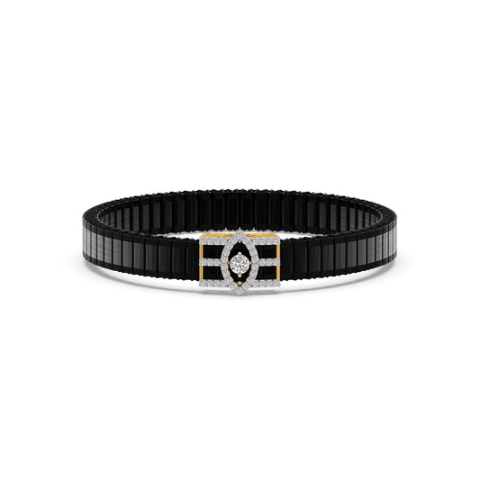 Trinetra Diamond Men's Bracelet - Yellow