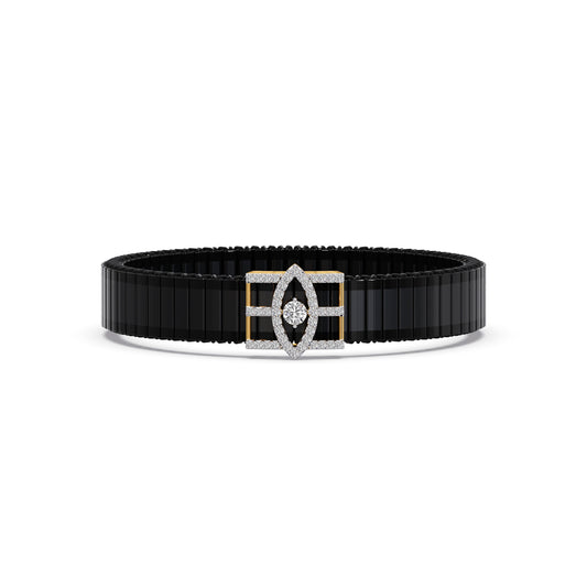 Trinetra Diamond Men's Bracelet - Yellow