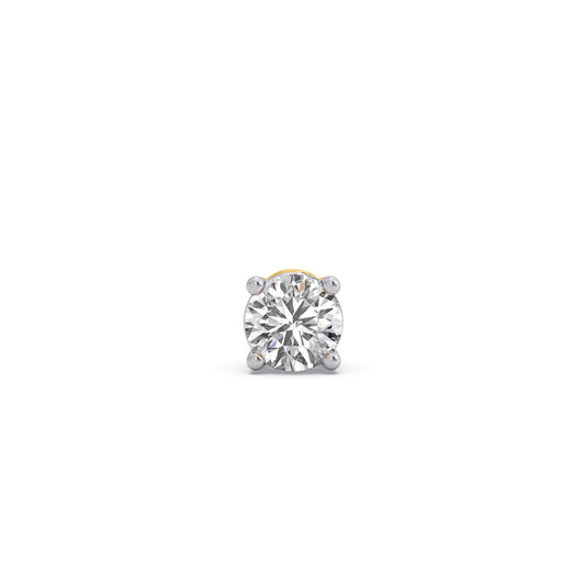 1.5ct Classic Round Solitaire Men's Stud - Yellow