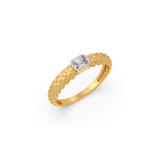Loomline Emerald Solitaire Ring - Yellow
