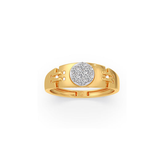 Royal Link Diamond Men's Ring - Yellow