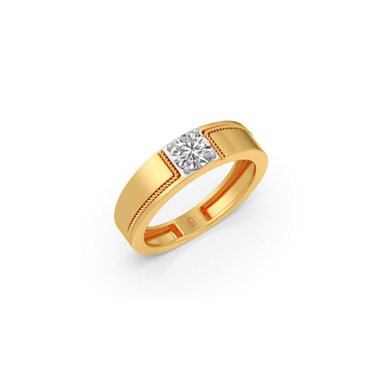 0.53 ct Crestline Solitaire Men's Ring - Yellow