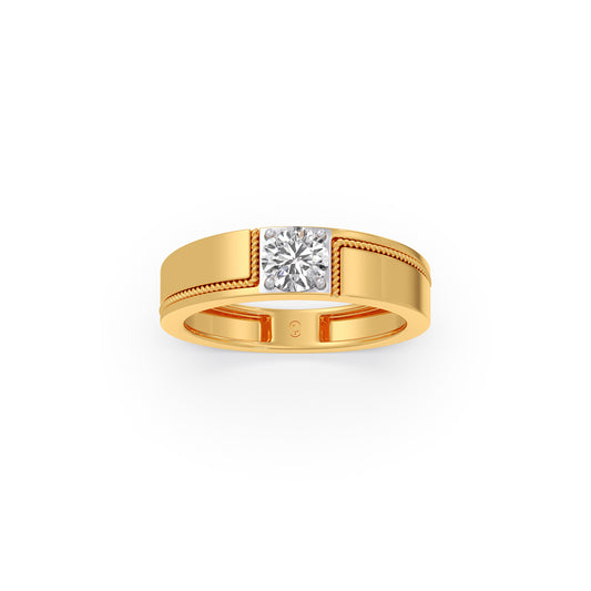 0.53 ct Crestline Solitaire Men's Ring - Yellow
