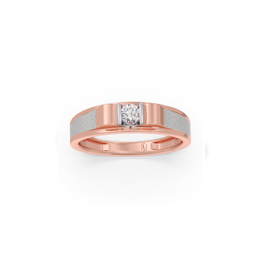 Eternal Hold Diamond Couple Band For Him - Rose