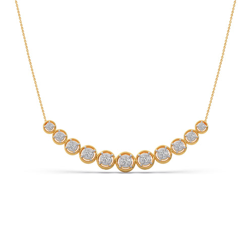 Graduated Round Diamond Prong Set Necklace