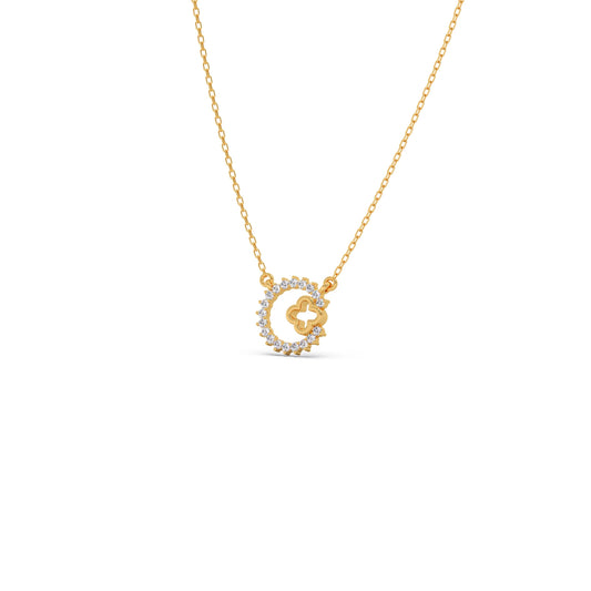 Celestial Clover Diamond Necklace - Yellow