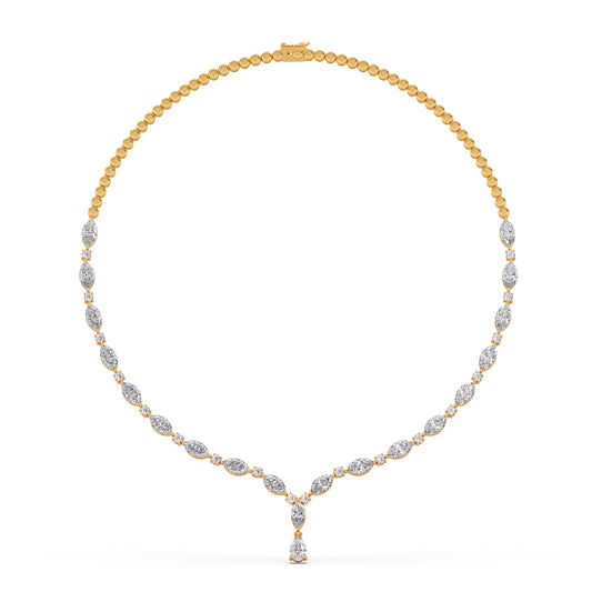 Starlight Serenade Diamond Necklace - Yellow