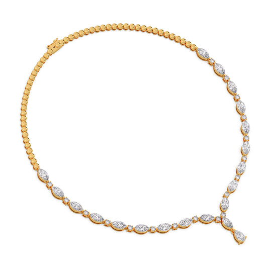 Starlight Serenade Diamond Necklace - Yellow