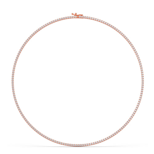 5.67 ct Dazzling Round Diamond Tennis Necklace