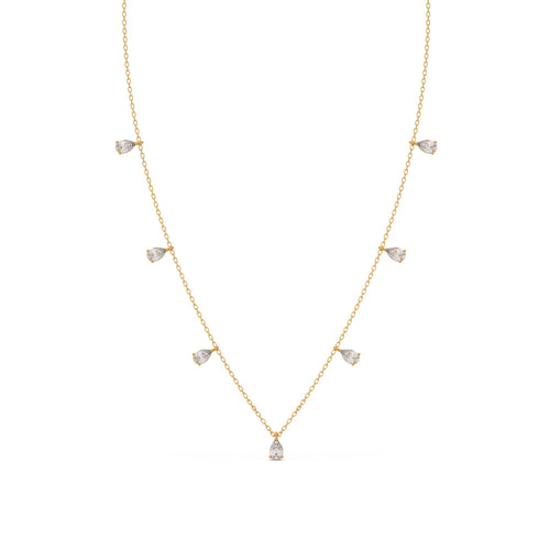 1.05 ct Teardrop Diamond Charm Necklace
