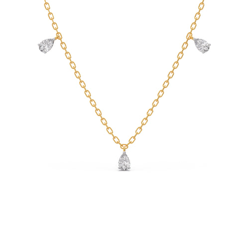 1.05 ct Teardrop Diamond Charm Necklace