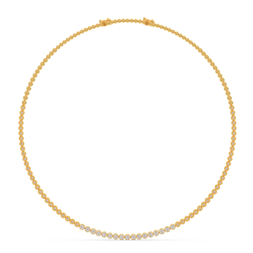 3 ct Sparkling Round Diamond Tennis Necklace