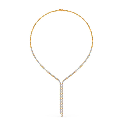 Infinity Cascade Diamond Lariat Necklace