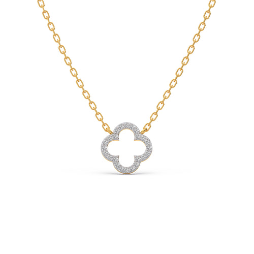 Fortuna Frame Diamond Chain Necklace