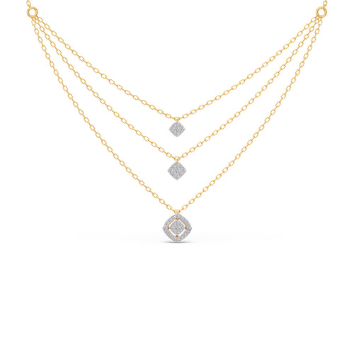 Trinity Halo Diamond Necklace