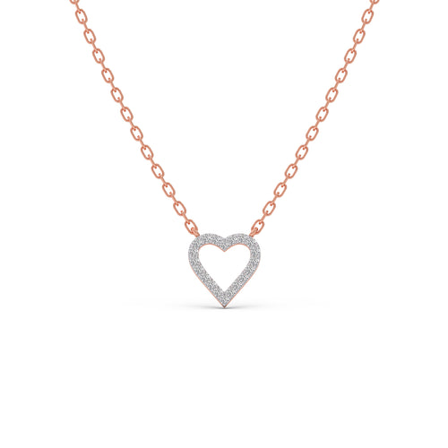 Open Heart Promise Diamond Necklace