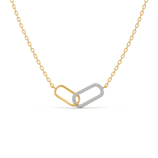 Eternal Bond Diamond Chain Necklace - Yellow