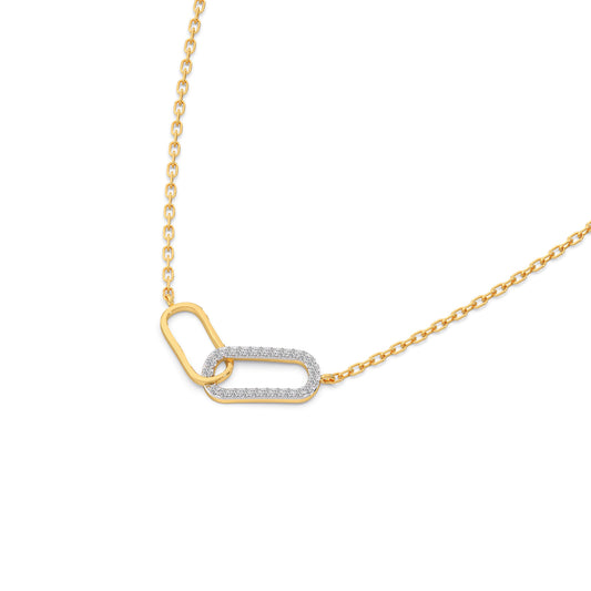 Eternal Bond Diamond Chain Necklace - Yellow